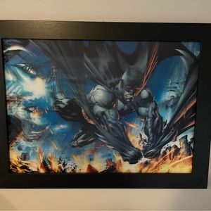 3-d Batman framed art. 21” x 28”. Ready to hang.